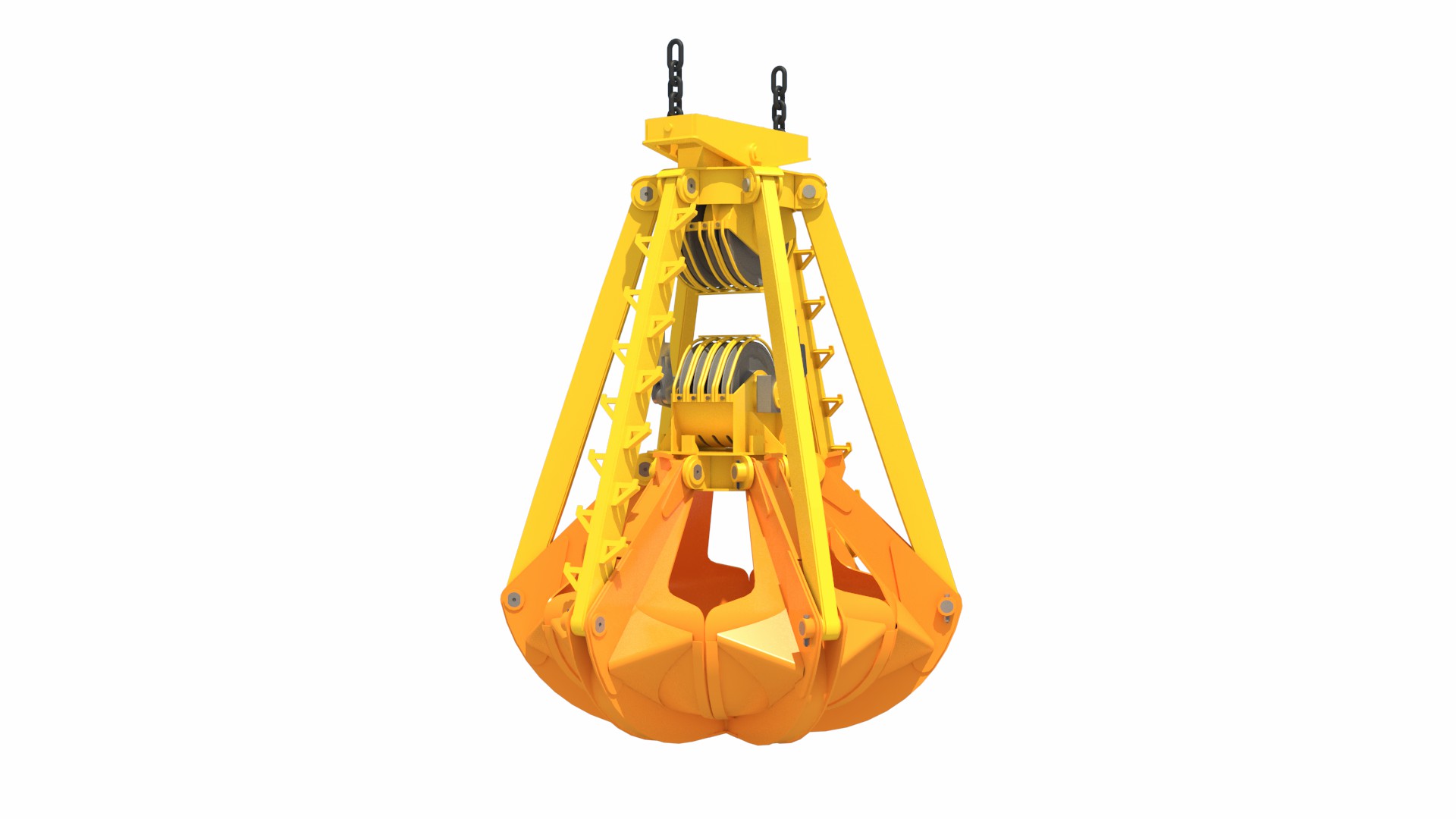 機械多瓣抓斗###Mechanical Multi-jaw Grab Bucket