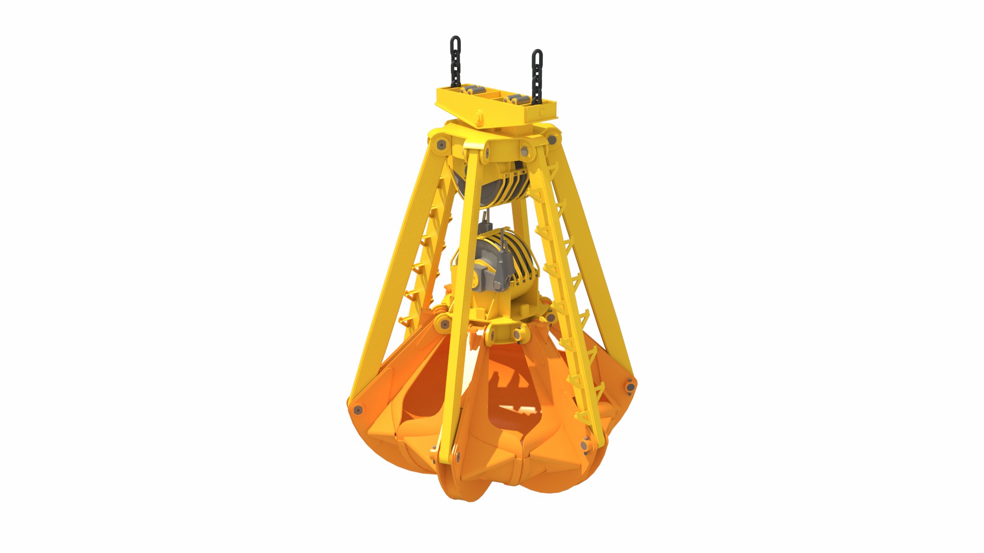 機械多瓣抓斗###Mechanical Multi-jaw Grab Bucket